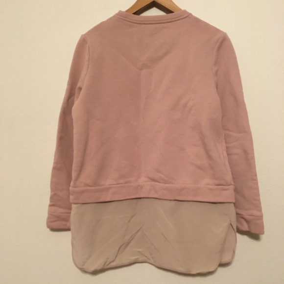 COS Silk Layered Tunic Sweatshirt Oversized Pink S - Picture 3 of 6